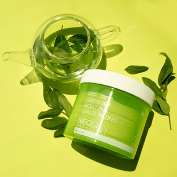 NEOGEN Green Tea Moist PHA Gauze Peeling - 30 PADS Exfoliantes - Imagen 5