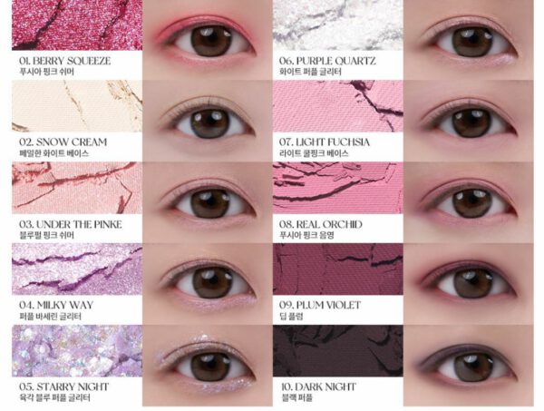 Rom&nd Better Than Palette - Paleta de sombras #07 Berry Fuchsia Garden - Imagen 3