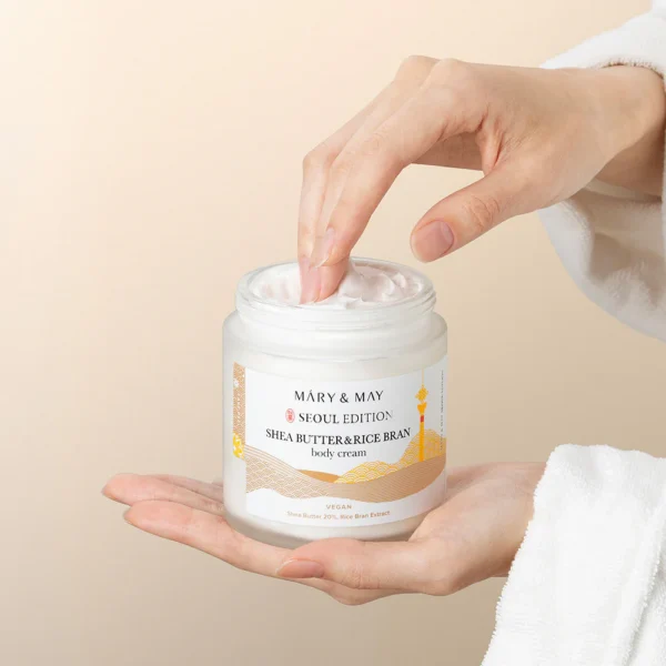 MARY&MAY Shea Butter & Rice Bran Body Cream - Crema Corporal 250ml - Imagen 2