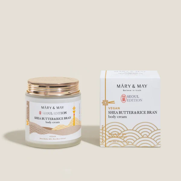 MARY&MAY Shea Butter & Rice Bran Body Cream - Crema Corporal 250ml - Imagen 3
