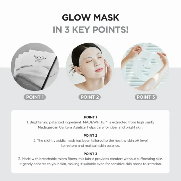 SKIN1004 Tone Brightening Glow Mask - Mascarilla Iluminadora Facial - Imagen 4