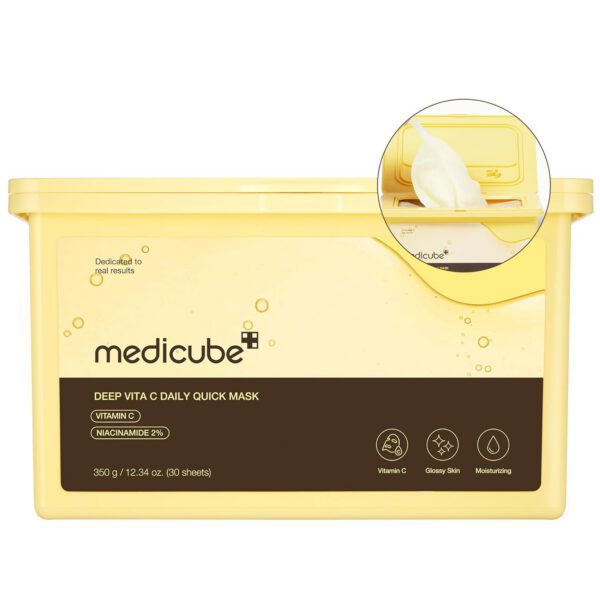 MEDICUBE Deep Vita C Daily Quick Mask -Mascarillas de Tela x 30 piezas