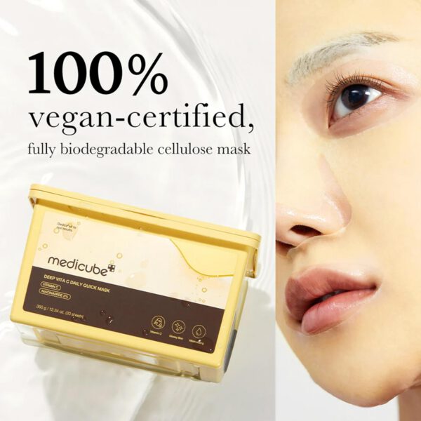 MEDICUBE Deep Vita C Daily Quick Mask -Mascarillas de Tela x 30 piezas - Imagen 2