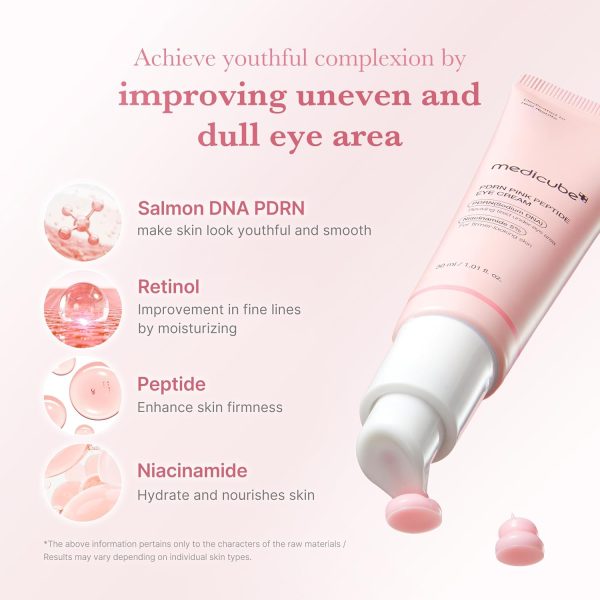 MEDICUBE PDRN Pink Peptide Eye Serum - Contorno de Ojos 30 ml - Imagen 5