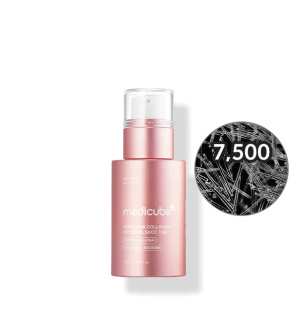 MEDICUBE PDRN Pink Collagen Exosome Shot Ampoule 7500 - Serum con Espículas 30ml - Imagen 2