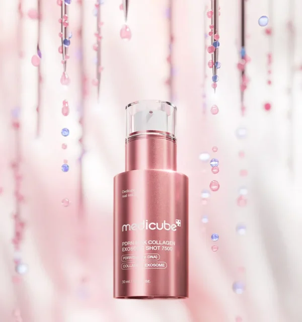 MEDICUBE PDRN Pink Collagen Exosome Shot Ampoule 7500 - Serum con Espículas 30ml - Imagen 5