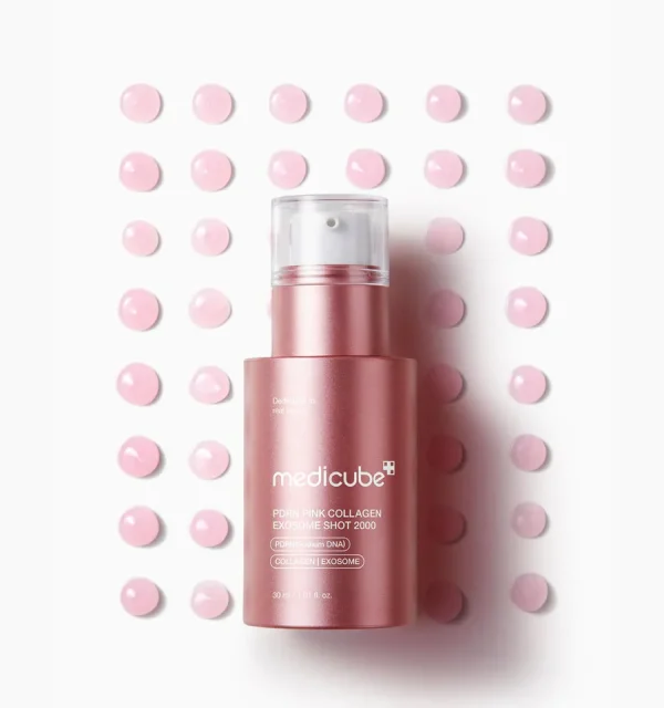 MEDICUBE PDRN Pink Collagen Exosome Shot Ampoule 2000- Serum con espículas 30ml - Imagen 5