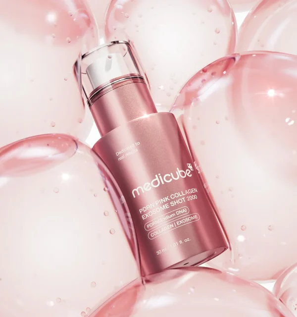 MEDICUBE PDRN Pink Collagen Exosome Shot Ampoule 2000- Serum con espículas 30ml - Imagen 8