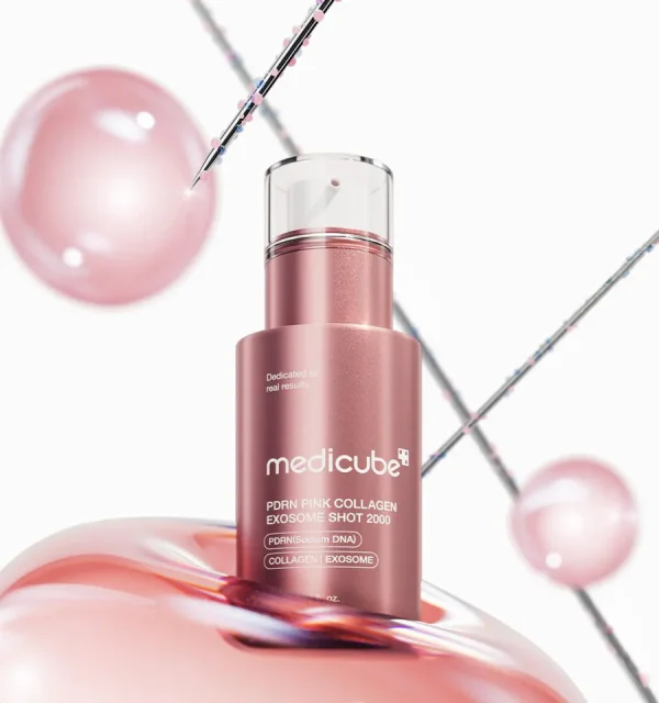 MEDICUBE PDRN Pink Collagen Exosome Shot Ampoule 2000- Serum con espículas 30ml - Imagen 10