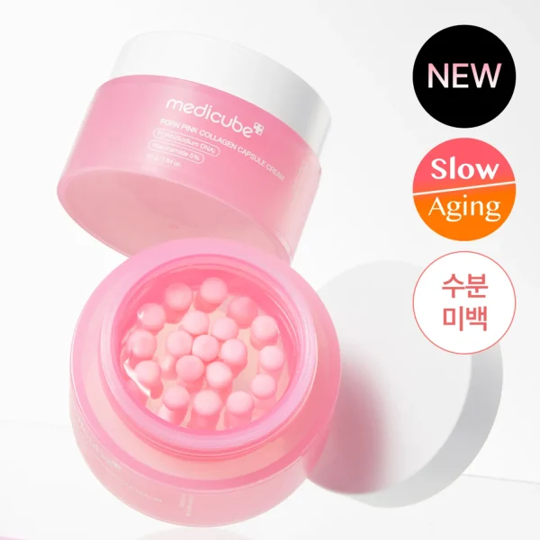 MEDICUBE PDRN Pink Collagen Capsule Cream -Crema Reafirmante 55g - Imagen 6