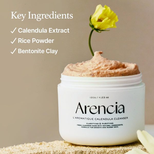 ARENCIA Rice Mochi Cleanser Calendula - Limpiador Facial 120 g - Imagen 3
