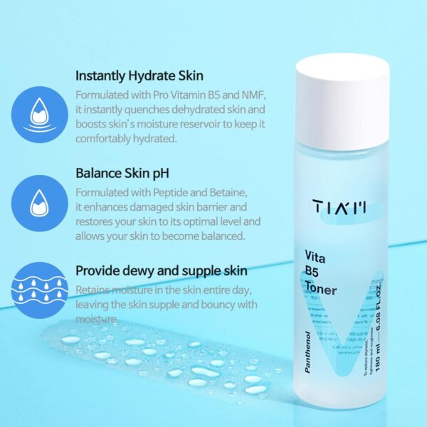 TIAM - Vita B5 Toner 180ml - Tónico Hidrante Regenerador - Imagen 2