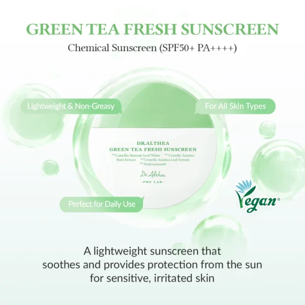 DR. ALTHEA Green Tea Fotoprotector SPF50+ - 45ml - Imagen 2