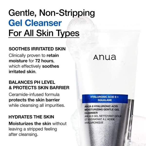 ANUA Hyaluronic Acid  Cleanser - Gel de Limpieza Facial 150ml - Imagen 3