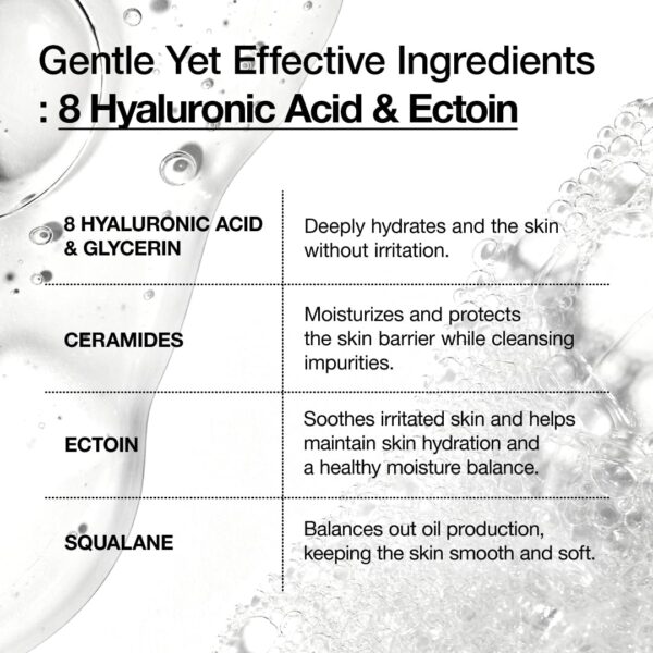 ANUA Hyaluronic Acid  Cleanser - Gel de Limpieza Facial 150ml - Imagen 4