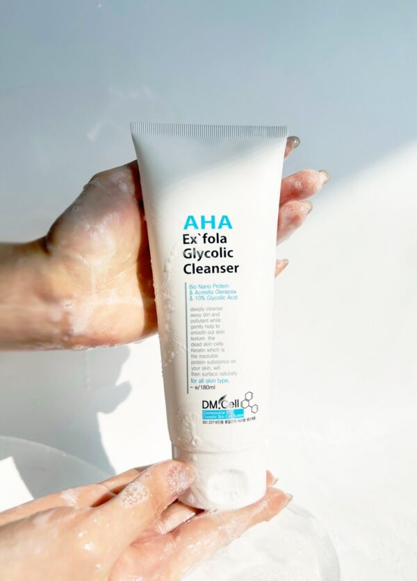 DM.CELL - AHA Exfola Glicolic Cleanser 180ml - Limpiador Facial - Imagen 2