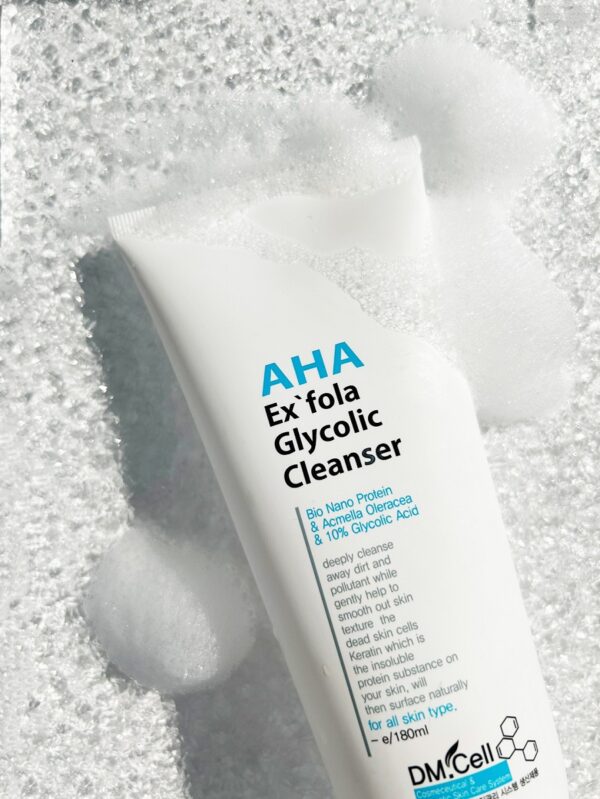 DM.CELL - AHA Exfola Glicolic Cleanser 180ml - Limpiador Facial - Imagen 4