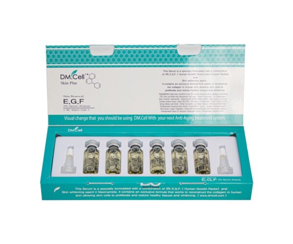 DM.CELL - EGF 3% Skin Renewal Ampoule Kit - Caja de 6 ampollas / 5 ml